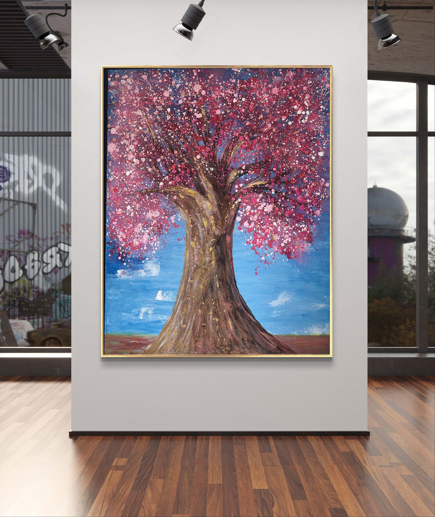 Apple blossoms tree