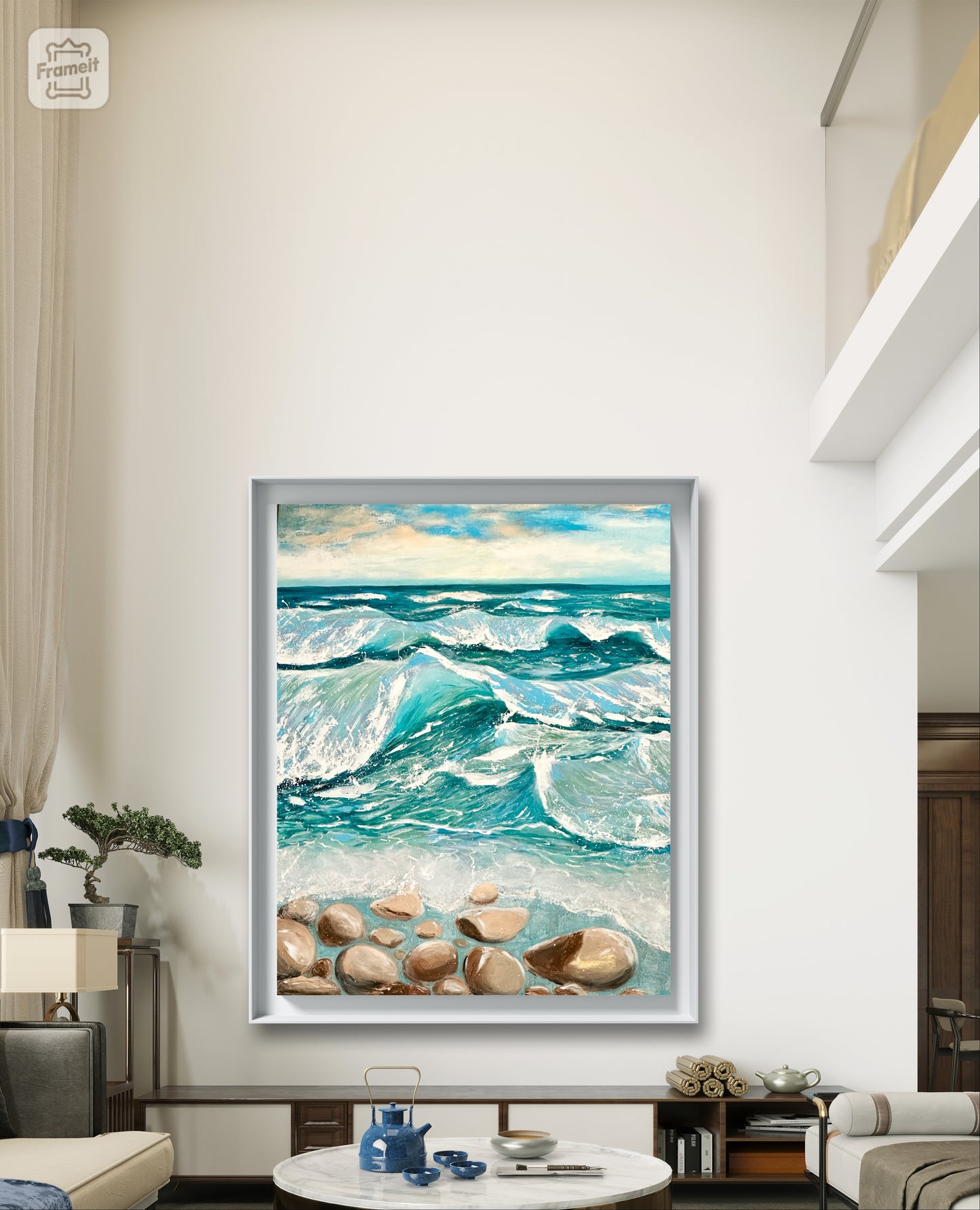 Wild stone beach