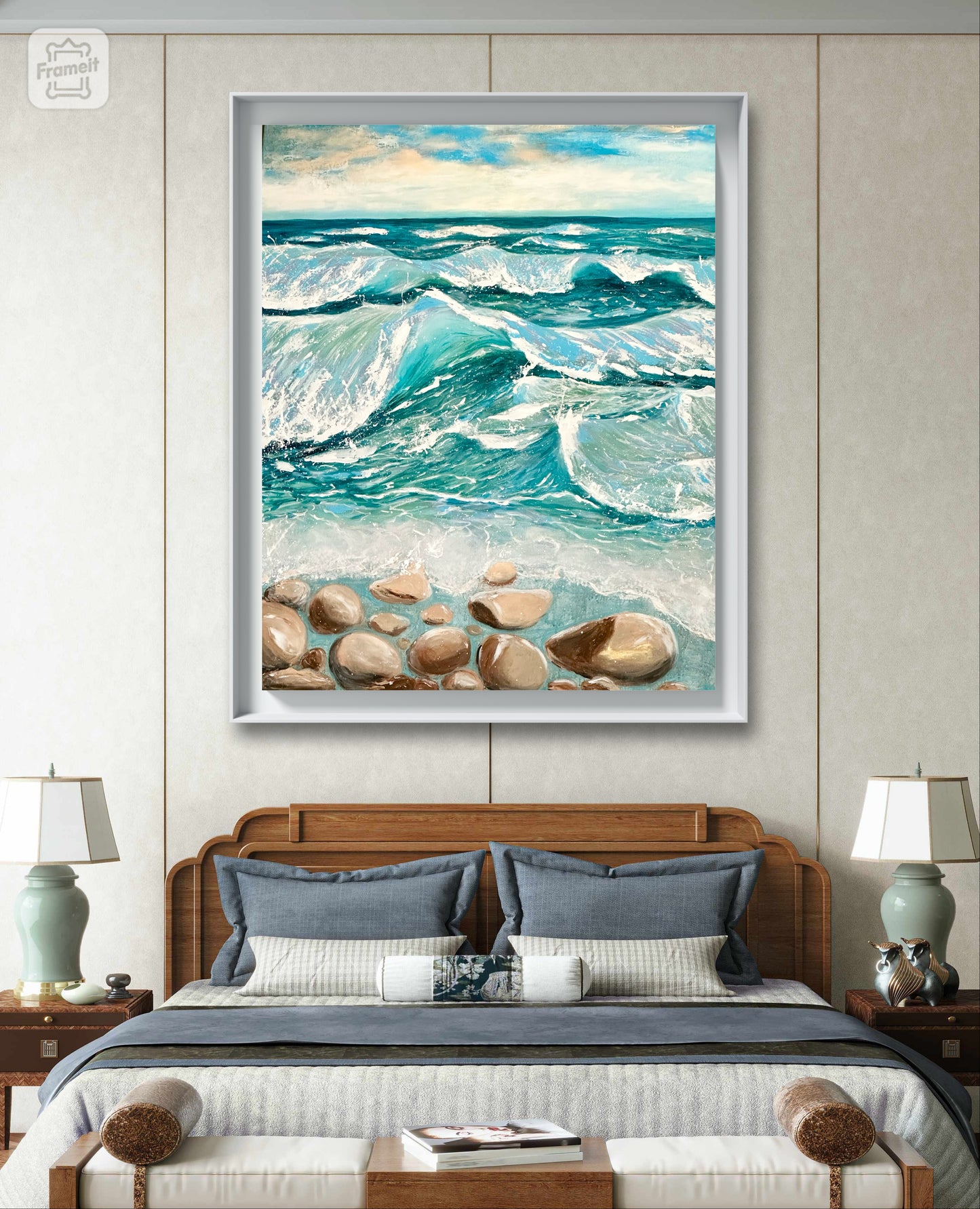 Wild stone beach
