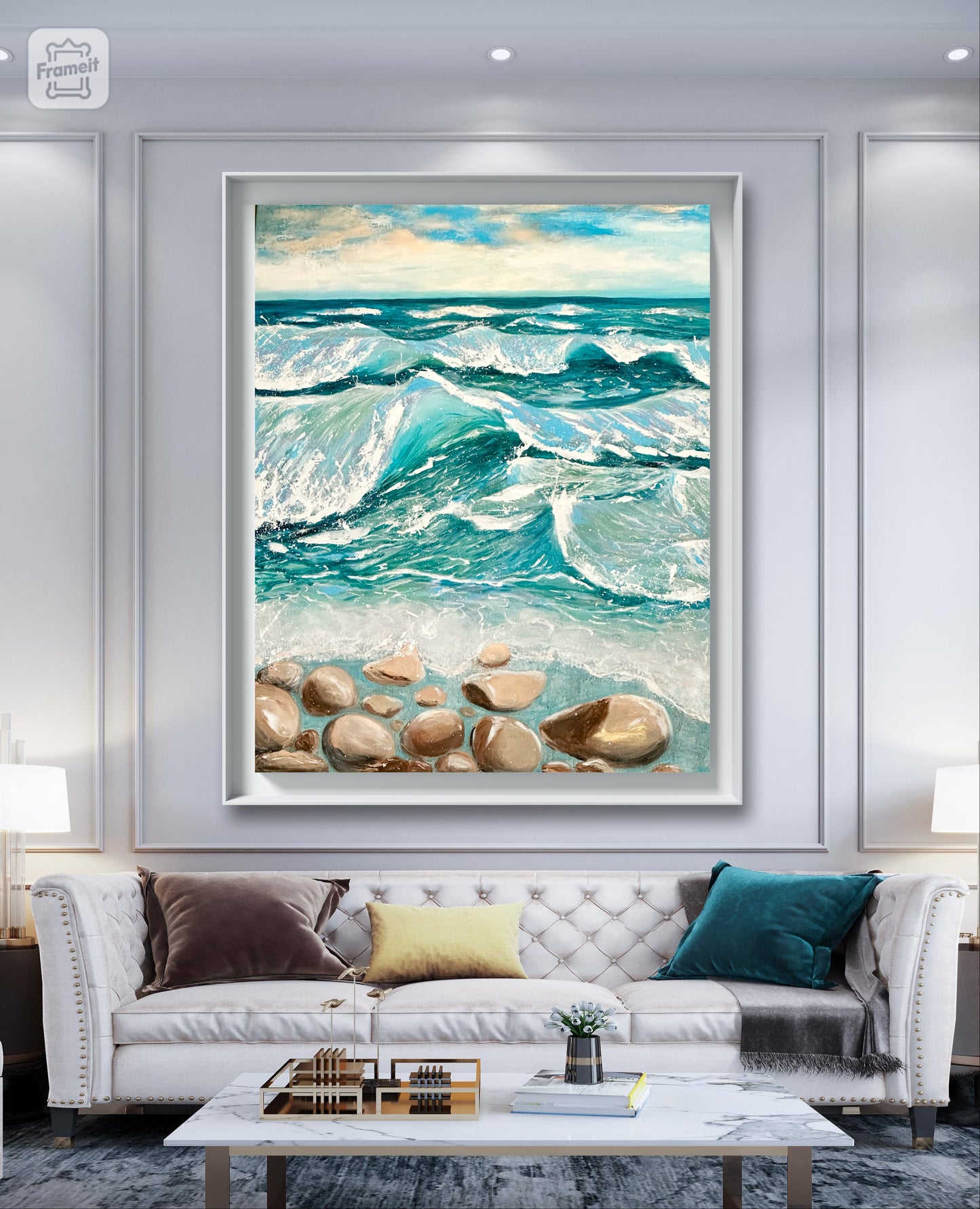 Wild stone beach