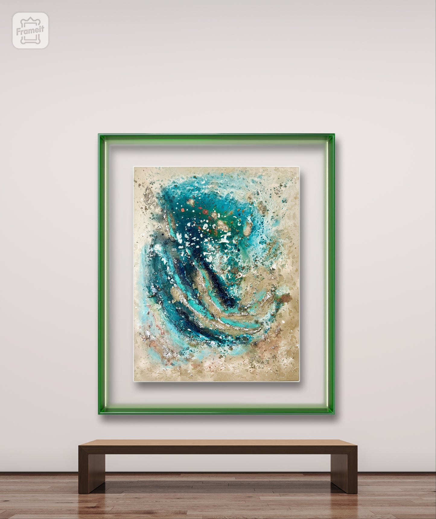 Golden turquoise undersea