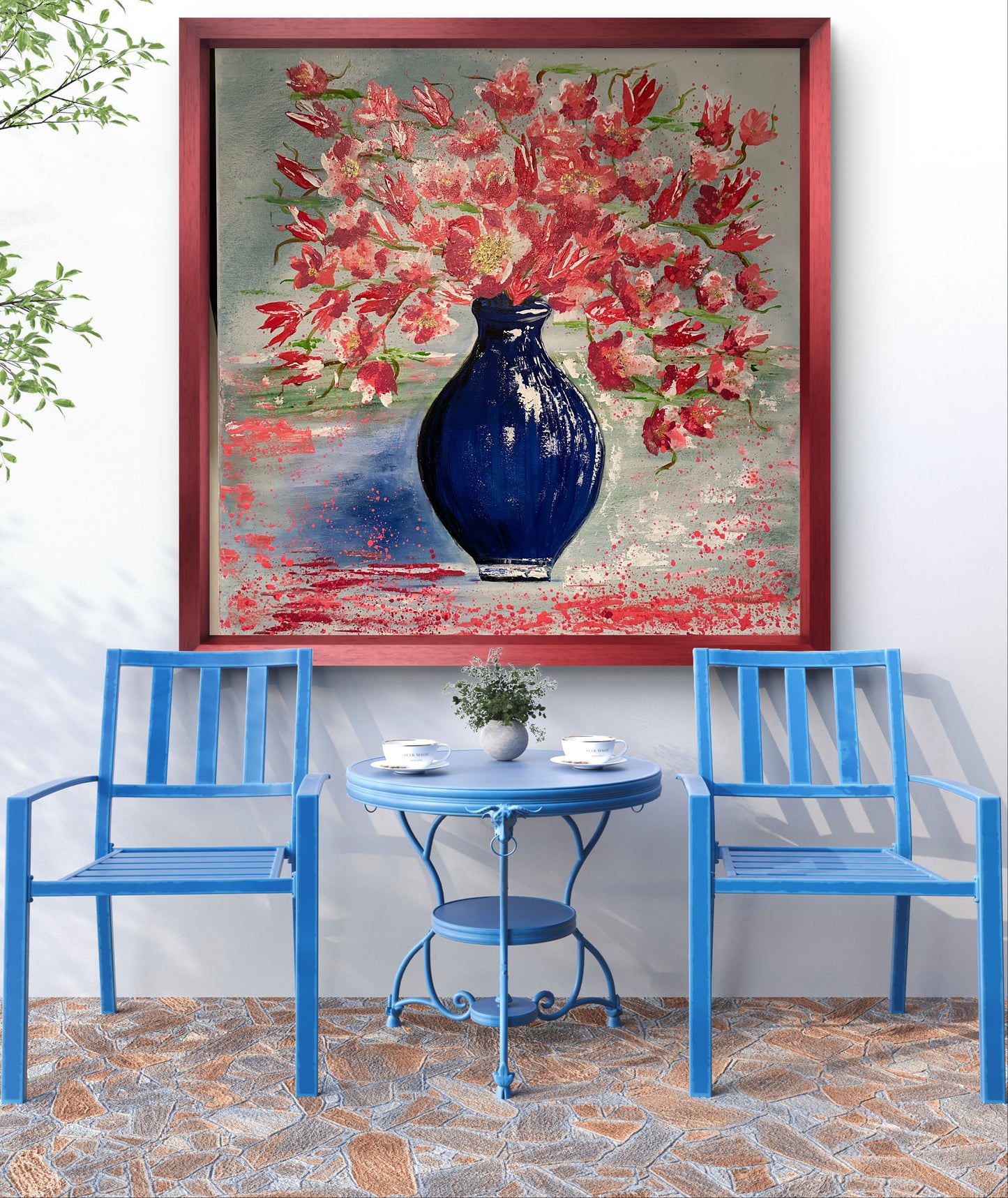 Blue and red add