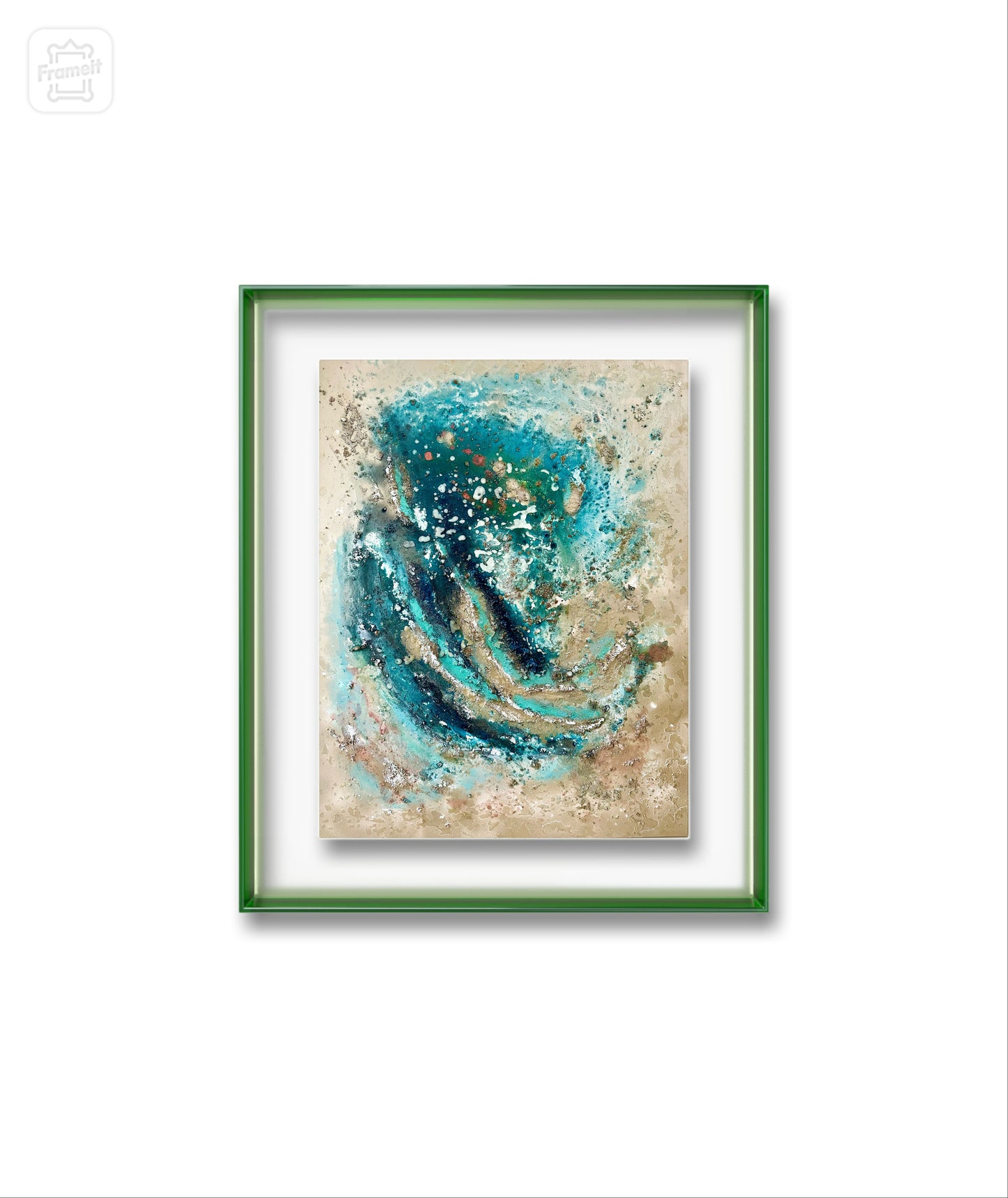 Golden turquoise undersea