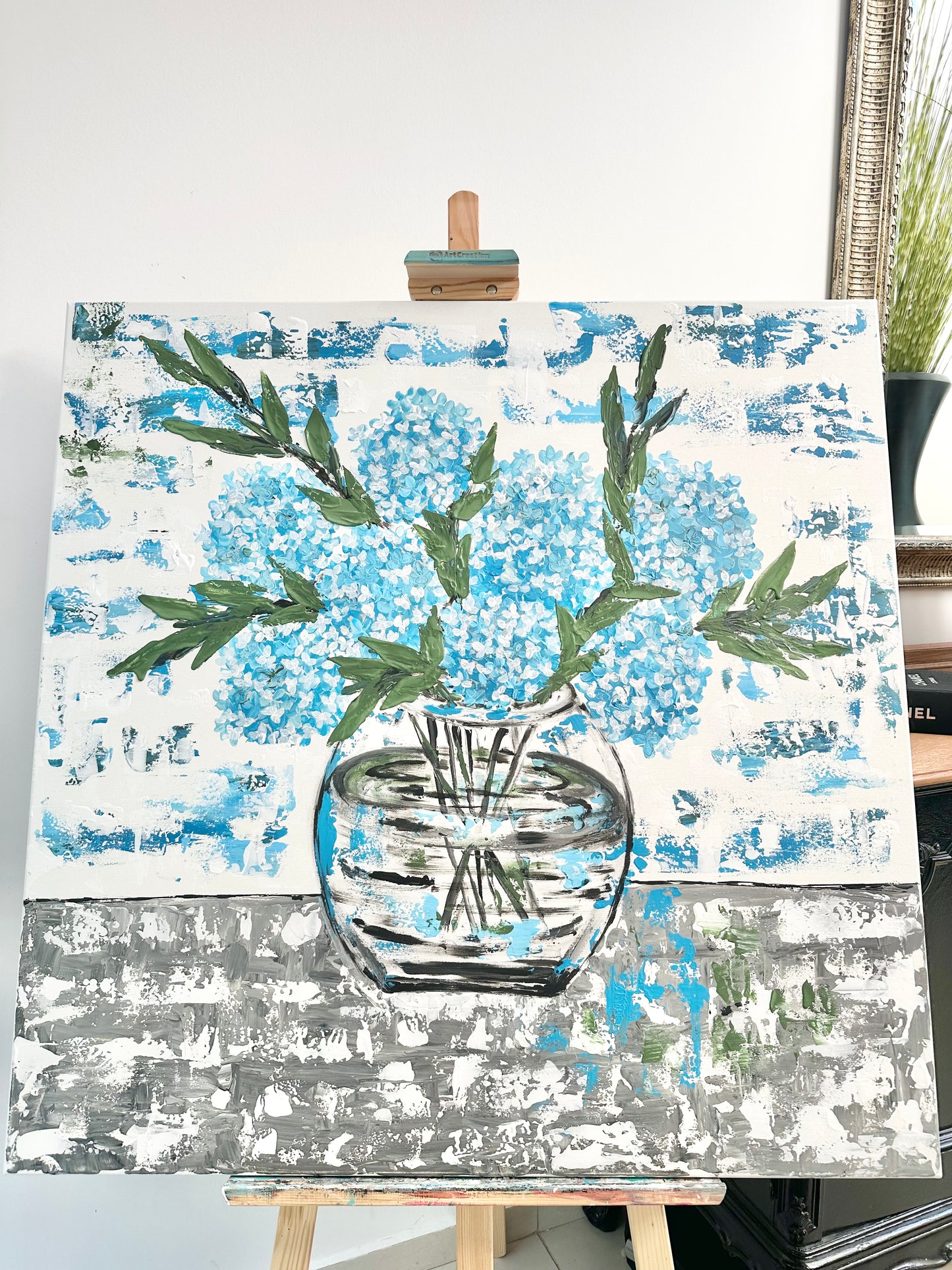 Baby blue hortensia
