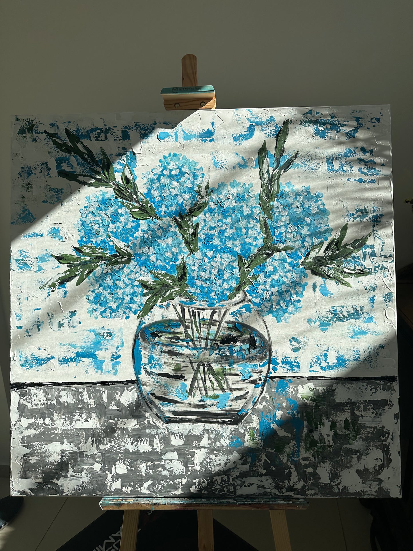 Baby blue hortensia
