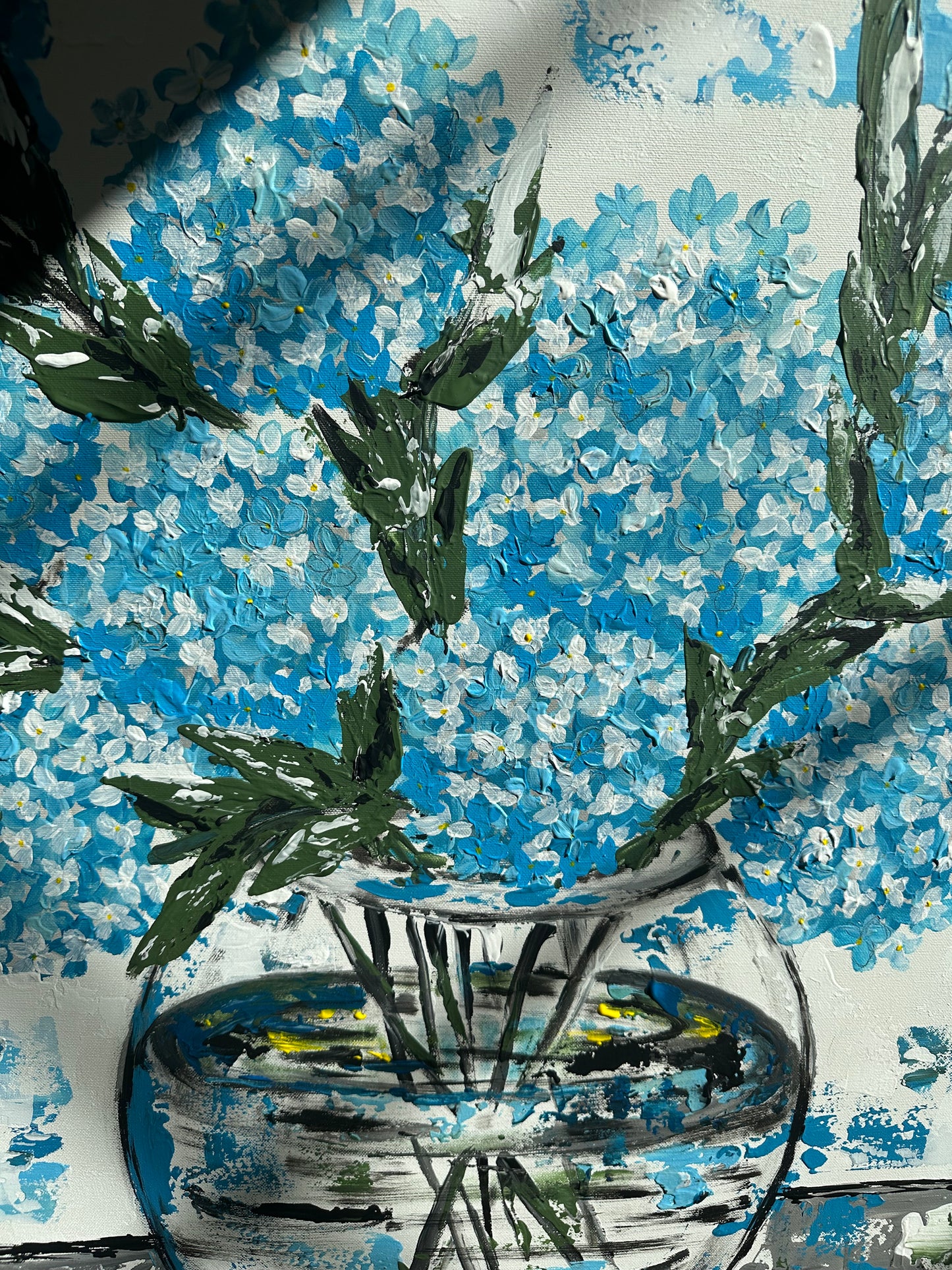 Baby blue hortensia