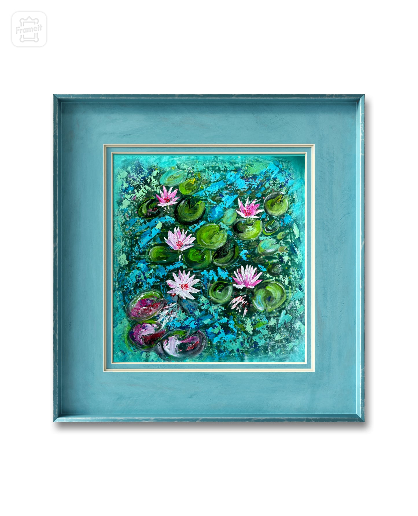 Blue water waterlelie